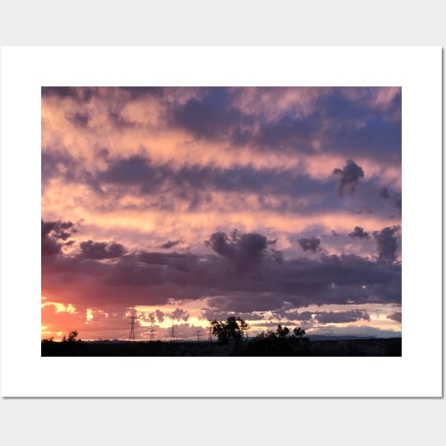 Brilliantly lit clouds at sunset Wall Art by littlebird